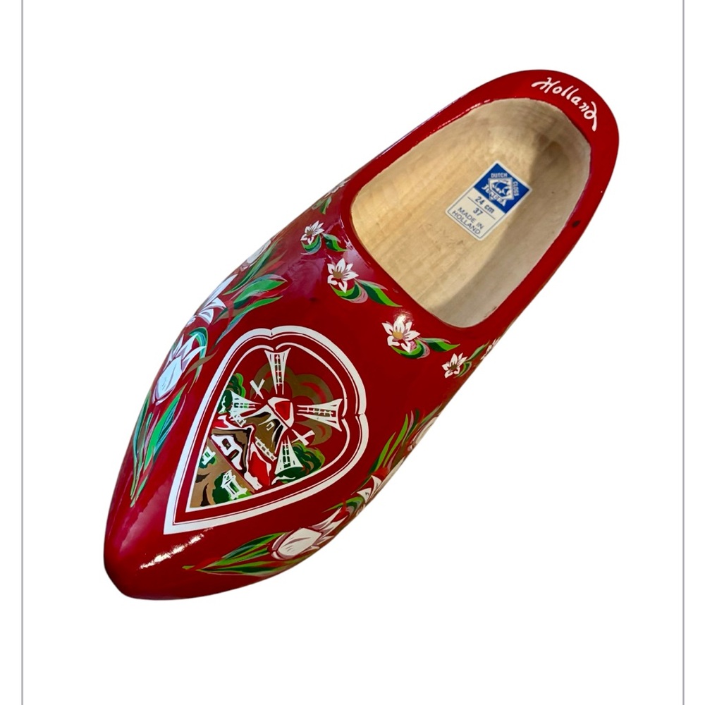 Hand-painted Dutch Wooden Shoe.